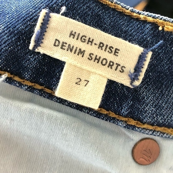 Madewell High Rise Glenoaks Wash Cut Off Denim Shorts 27 - Picture 4 of 4